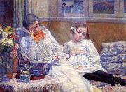 Portrait of Madame van Rysselberghe and daughter Theo Van Rysselberghe